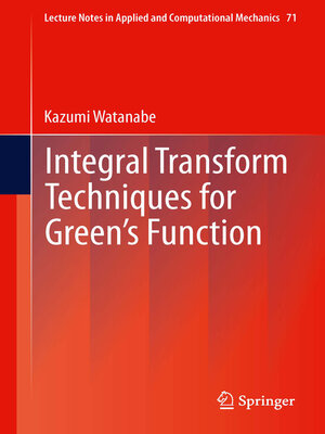 cover image of Integral Transform Techniques for Green's Function